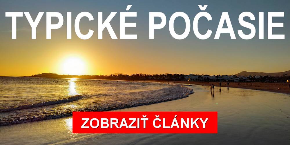 Typické počasie v jednotlivých destináciách